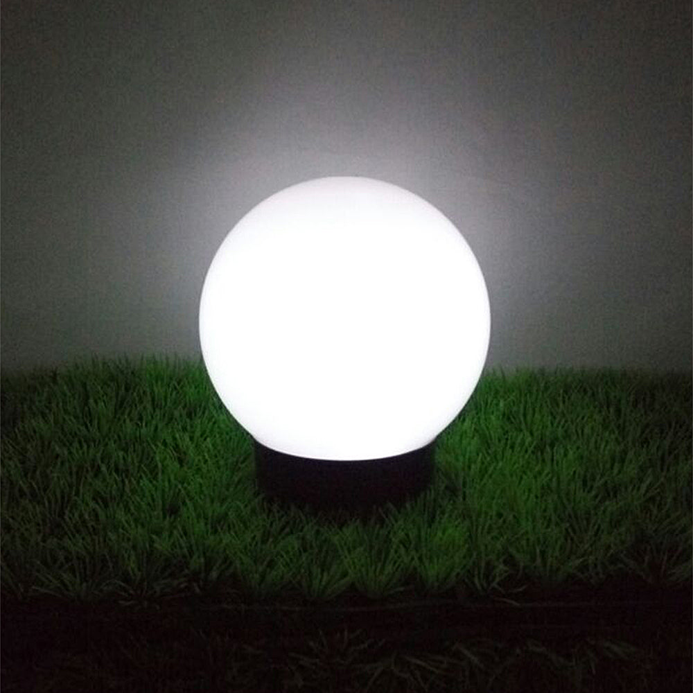 GreenBlue solcelledrevet fritstående havelampe, kugle 20x20x53 cm, hvid LED, GB123