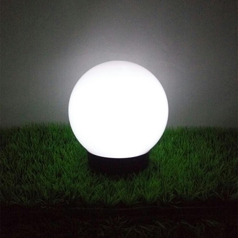 GreenBlue solcellelampe, fritstående, have, kugleformet 25x25x58 cm, hvid LED, GB166