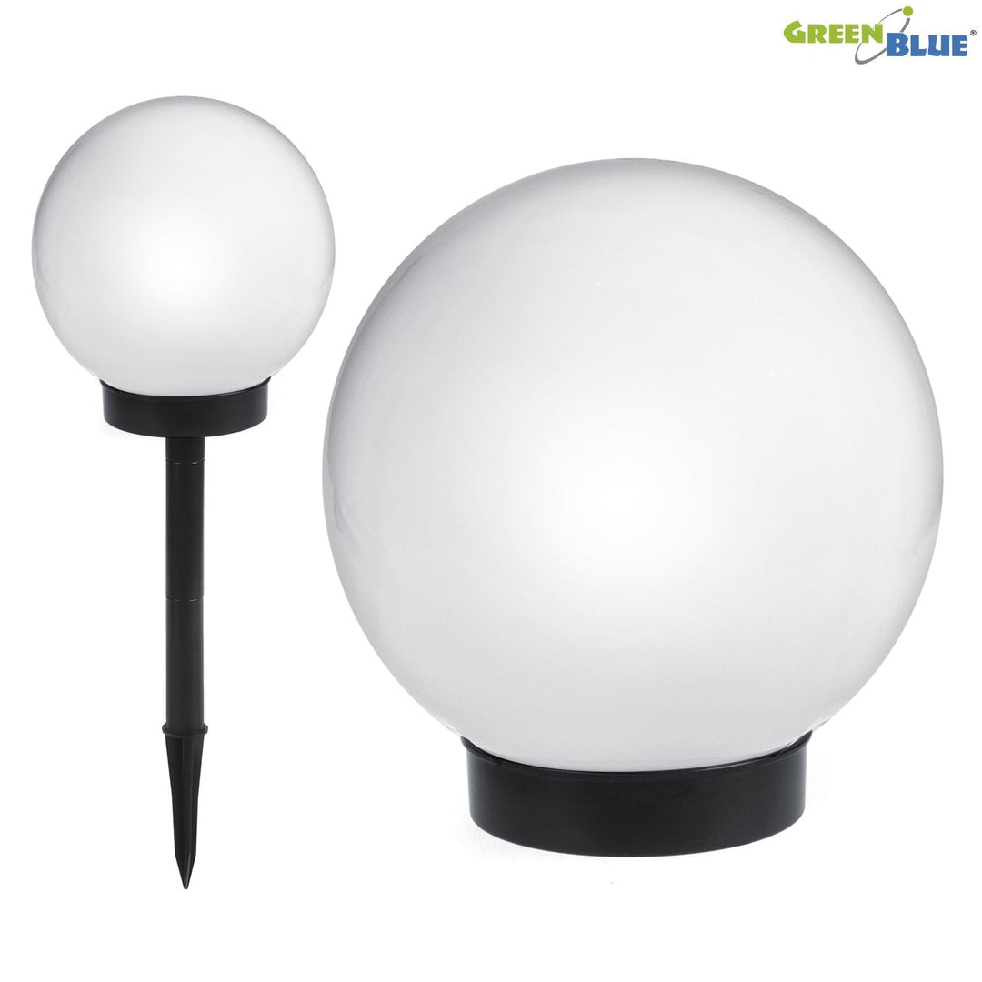 GreenBlue solcellelampe, fritstående, have, kugle 25x25x58 cm, RGB LED, GB165