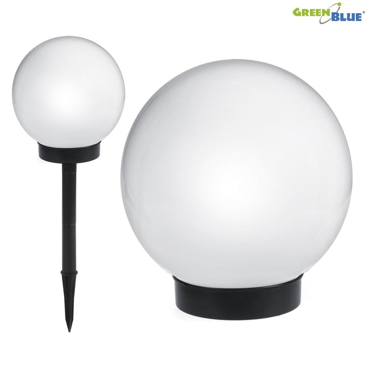 GreenBlue solcellelampe, fritstående, have, kugle 25x25x58 cm, RGB LED, GB165
