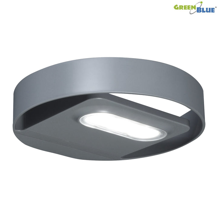 GreenBlue GB130 LED 3W rund solcellelampe til vægmontering