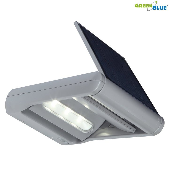 GreenBlue GB131 LED 12W solcellelampe til vægmontering – to uafhængige lysretninger