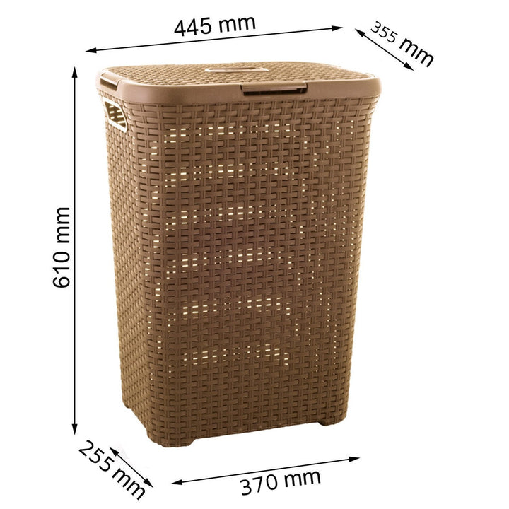 Curver vasketøjskurv, åben konstruktion, 60 l, cremefarvet, Natural Style
