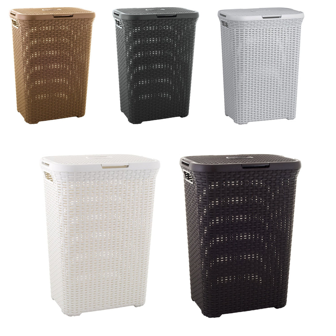 Curver vasketøjskurv, åben konstruktion, 60 l, lysegrå, Natural Style