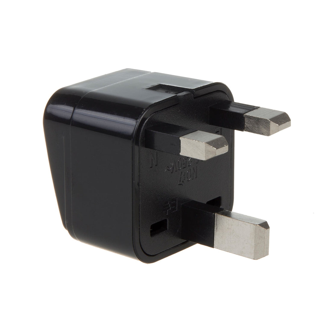 Maclean MCE154 adapter, EU-stik til UK-stik, sort