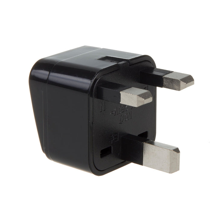 Maclean MCE154 adapter, EU-stik til UK-stik, sort