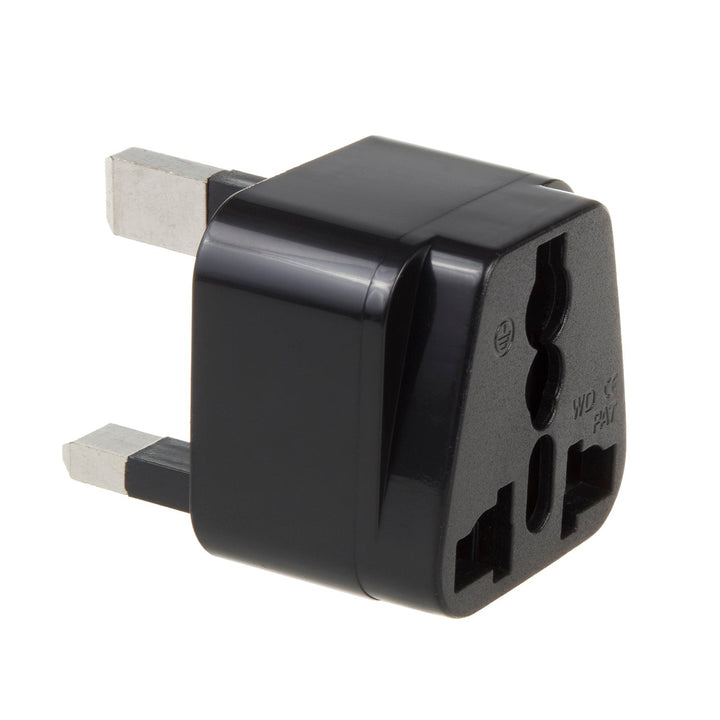 Maclean MCE154 adapter, EU-stik til UK-stik, sort
