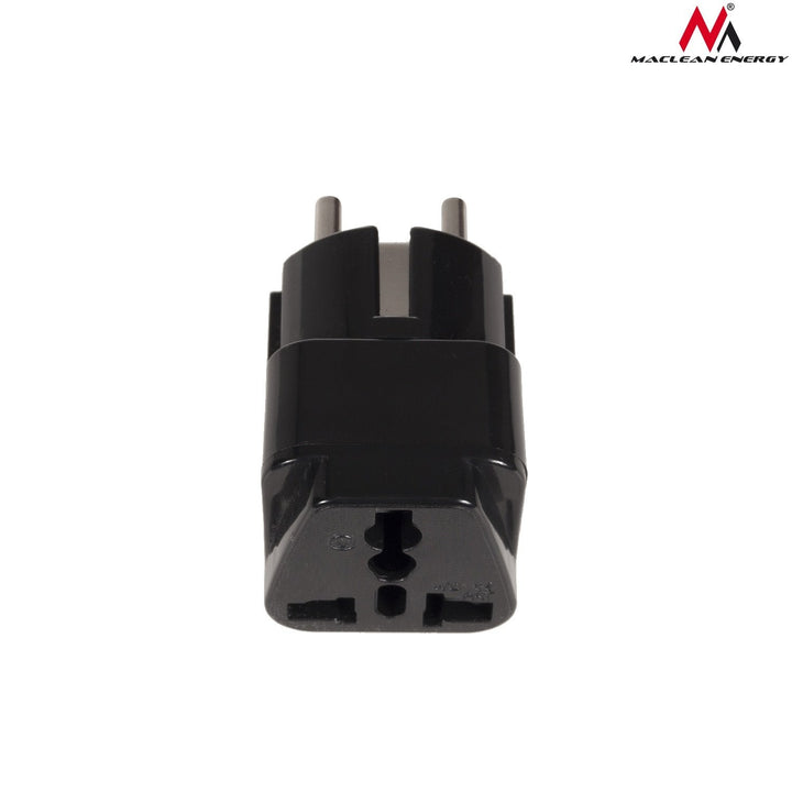 Adapter UK-stik til EU-stik, universal, sort Maclean MCE155