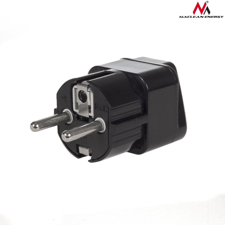 Adapter UK-stik til EU-stik, universal, sort Maclean MCE155