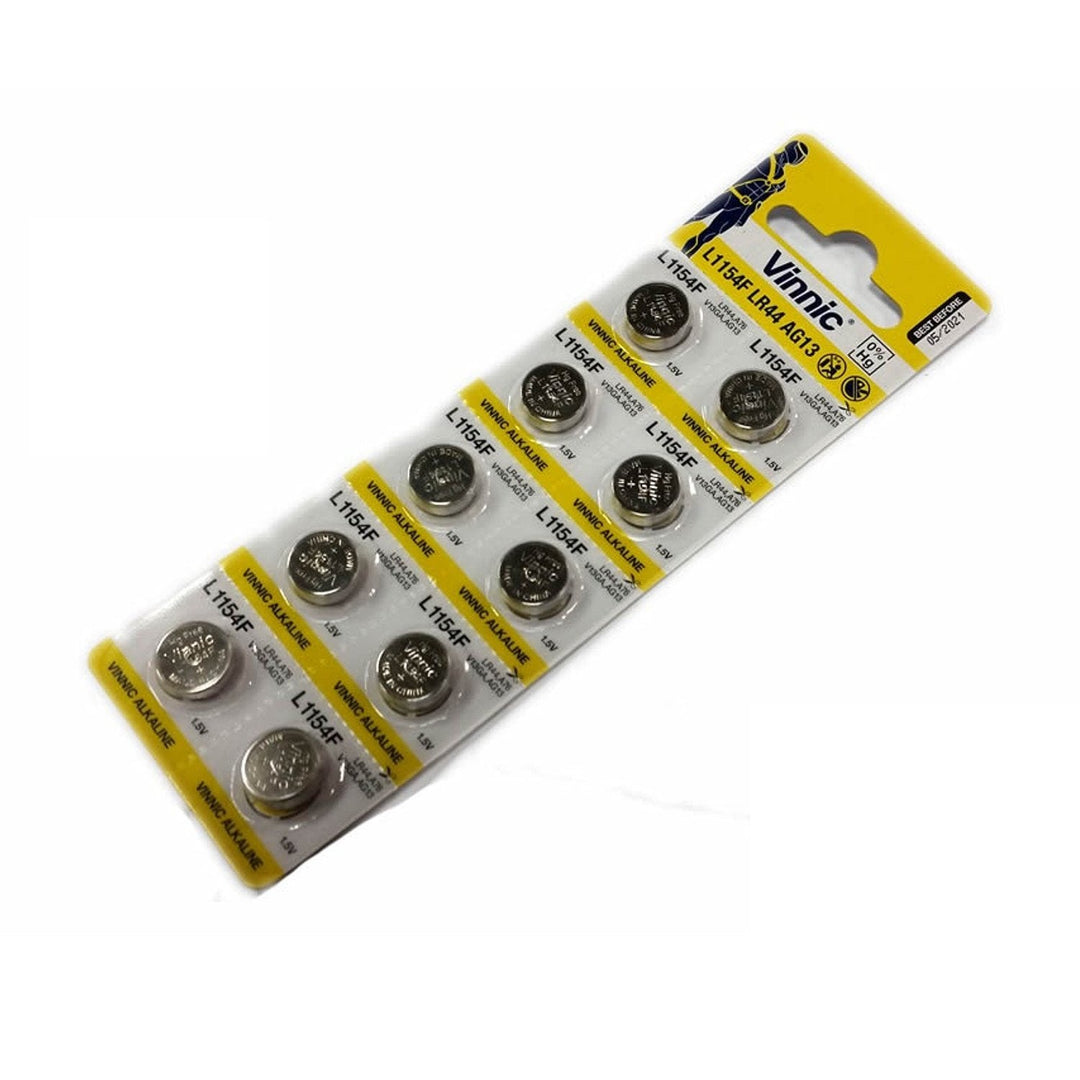 10 x alkalisk batteri ag13 lr44 l1154 vinnic a76 til legetøj