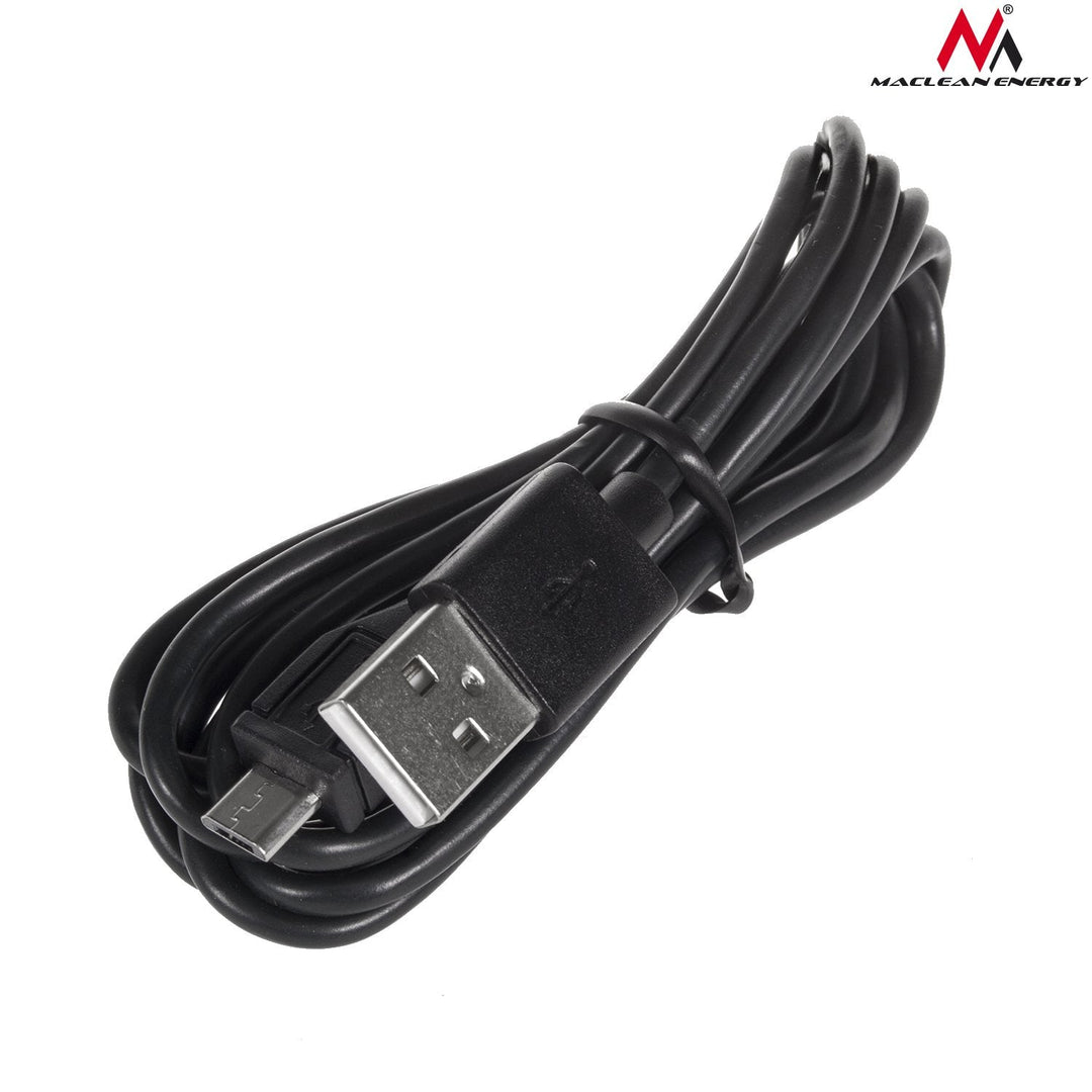 Biloplader max4,8A 2xUSB Maclean Energy MCE157 Qualcomm Quick Charge QC 3.0 plus kabel 1,5 m sølv