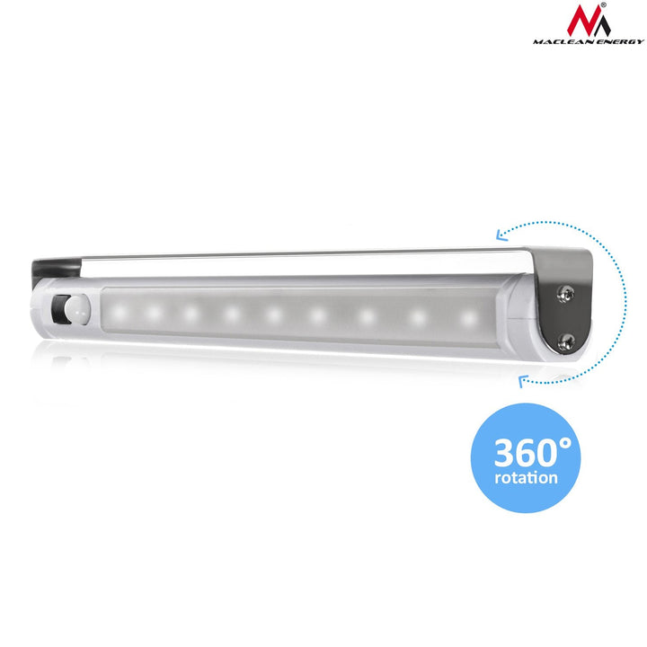 Maclean LED-køkkenlampe, underskabslampe 9 SMD, batteridrevet, PIR-sensor on/off, MCE166