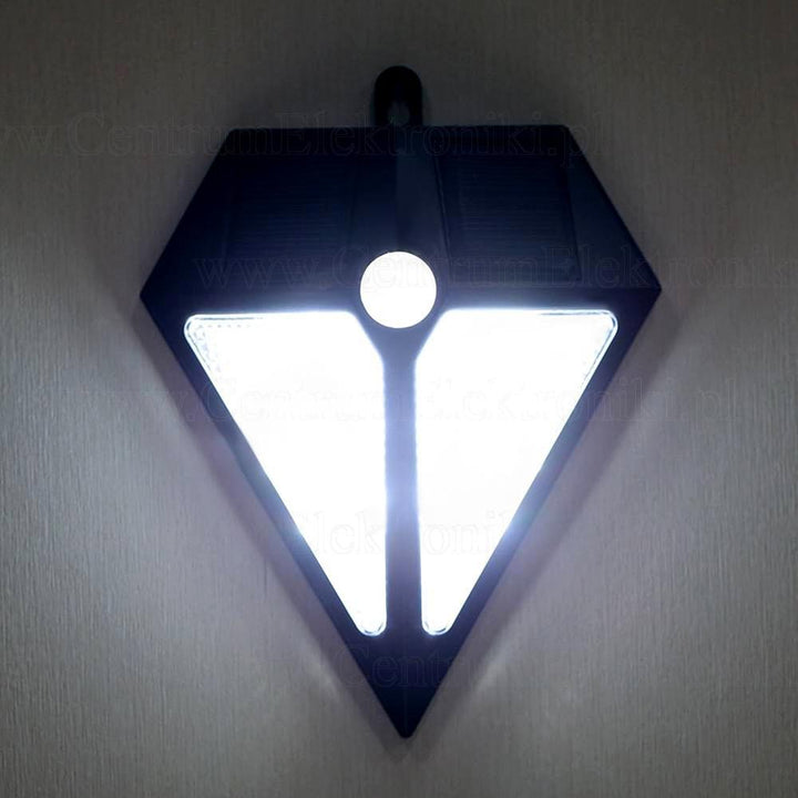 Maclean LED-lampe, solcellelampe, væglampe, med bevægelsessensor, 6 LED, 2x solcelle, MCE168