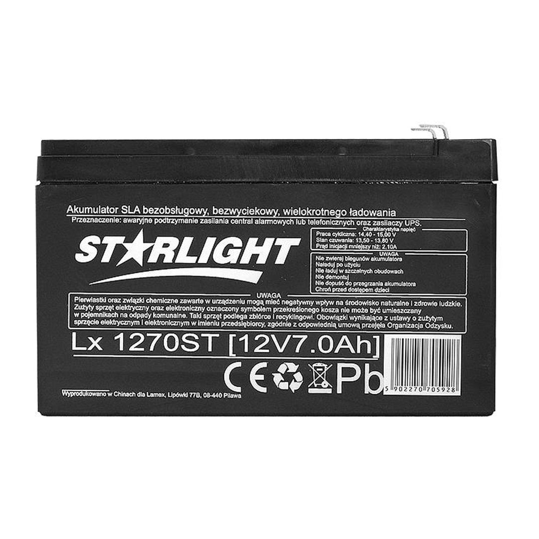 LX1270 12 V 7 Ah vedligeholdelsesfri gelbatteri AGB