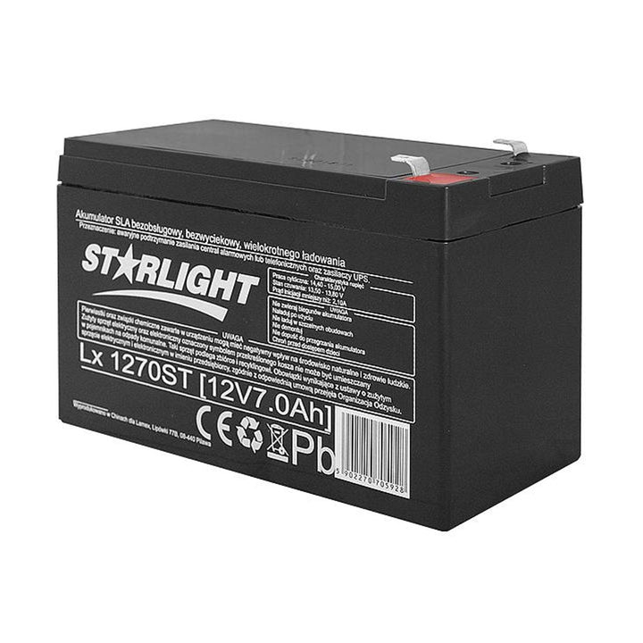 LX1270 12 V 7 Ah vedligeholdelsesfri gelbatteri AGB