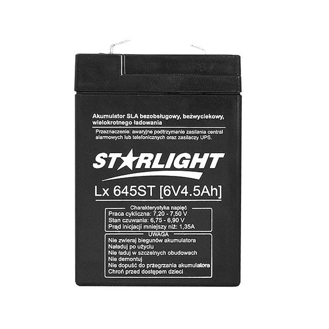 LX 645 6V 4,5Ah vedligeholdelsesfri AGM-gelbatteri