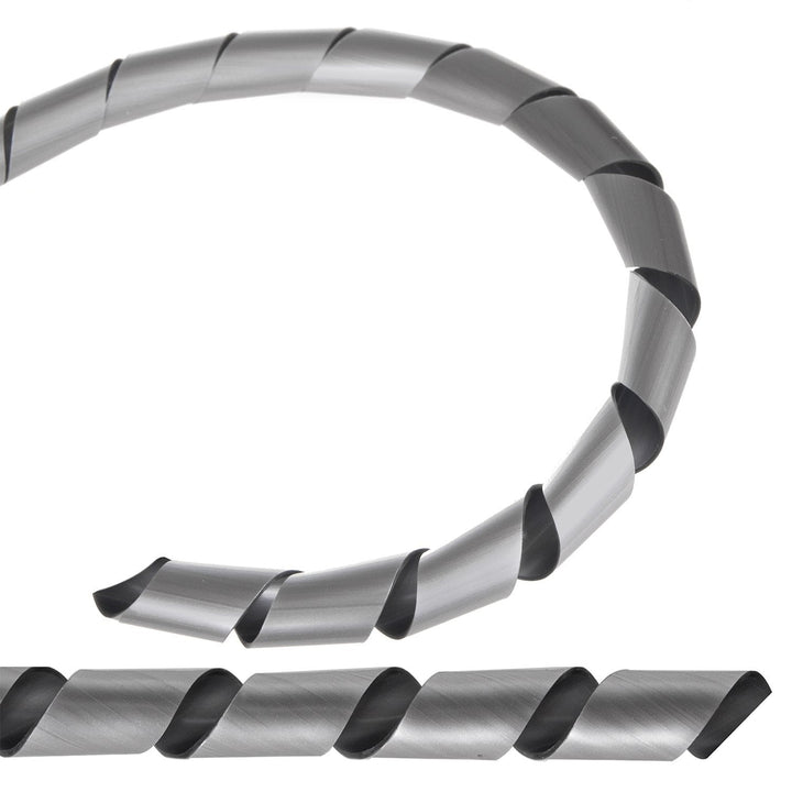 Maclean kabelafskærmning, maskerende, (20,4*22 mm), 3 m, sølvspiral, MCTV-687S
