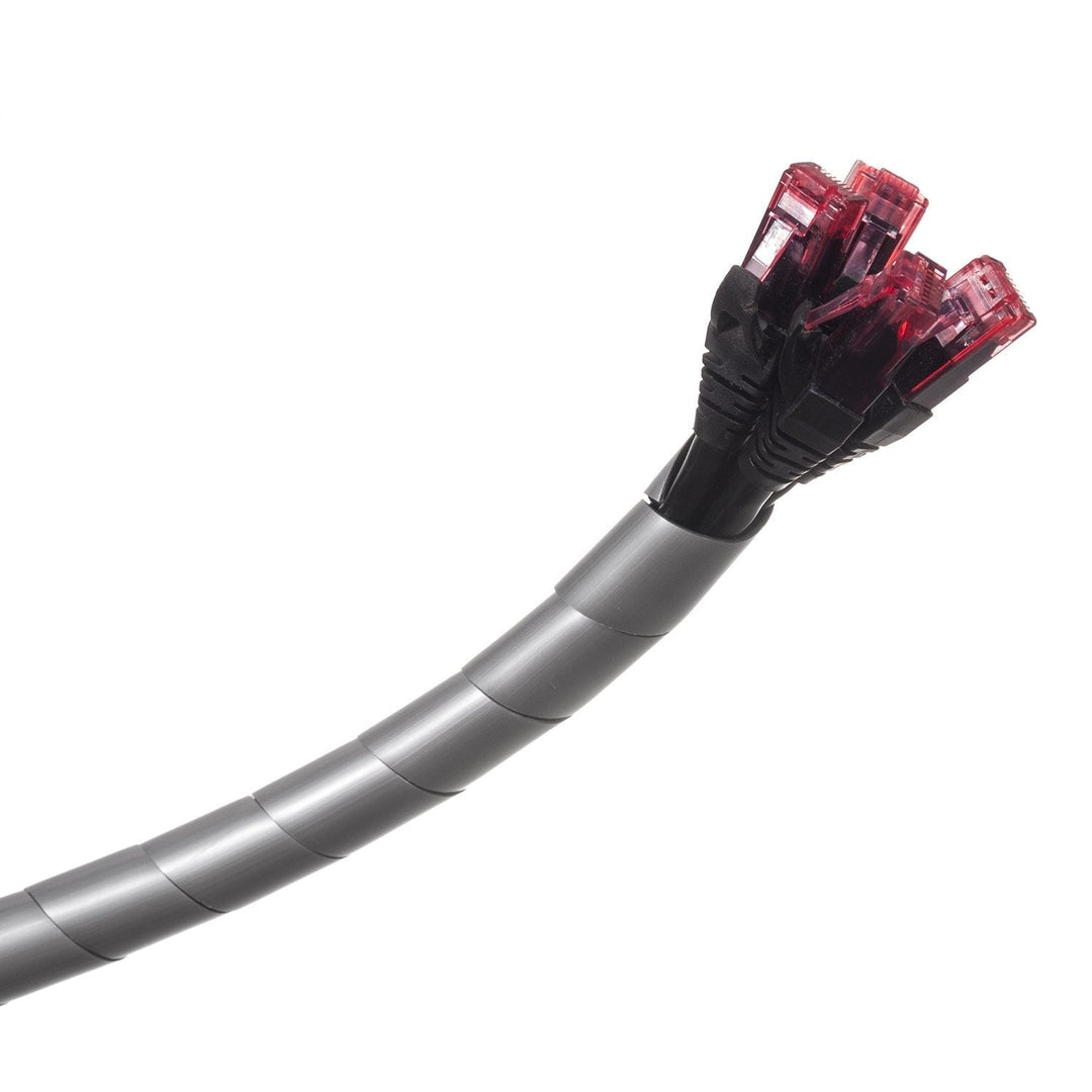 Maclean kabelafskærmning, maskerende, (20,4*22 mm), 3 m, sølvspiral, MCTV-687S