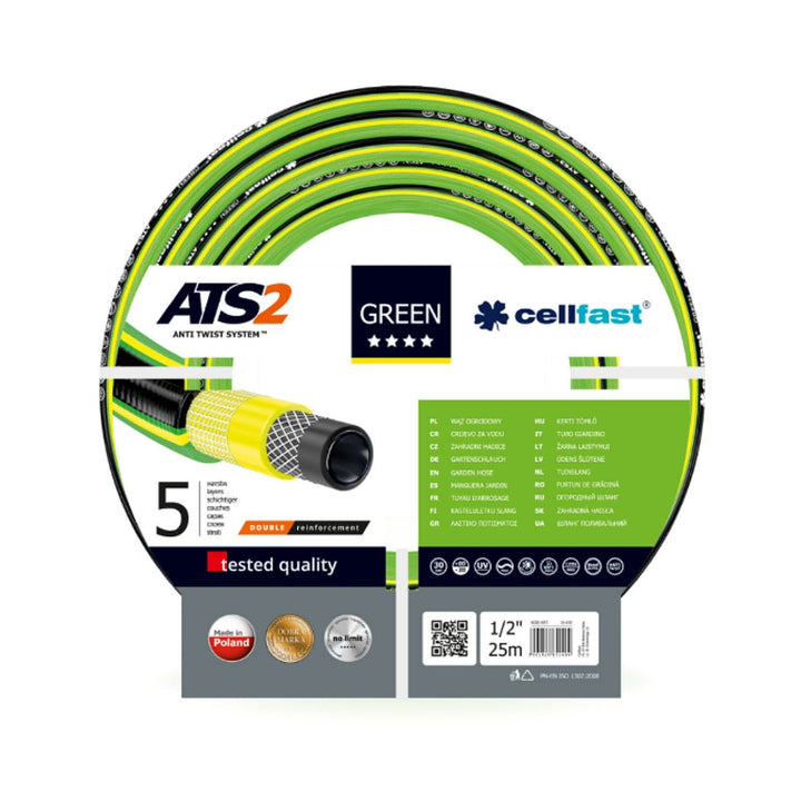 5-lags haveslange Cellfast Green ATS2 1/2" 25 m