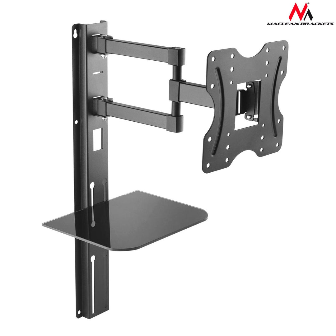 TV-holder med DVD-hylde Maclean, VESA 200x200, 23"-42", 30 kg, MC-771