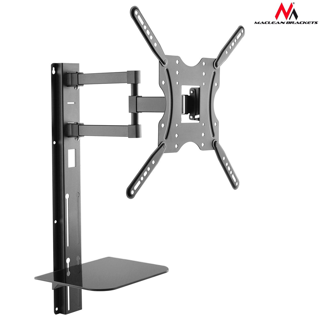 TV-holder med DVD-hylde Maclean, VESA 400x400, 32"-55", 30 kg, MC-772