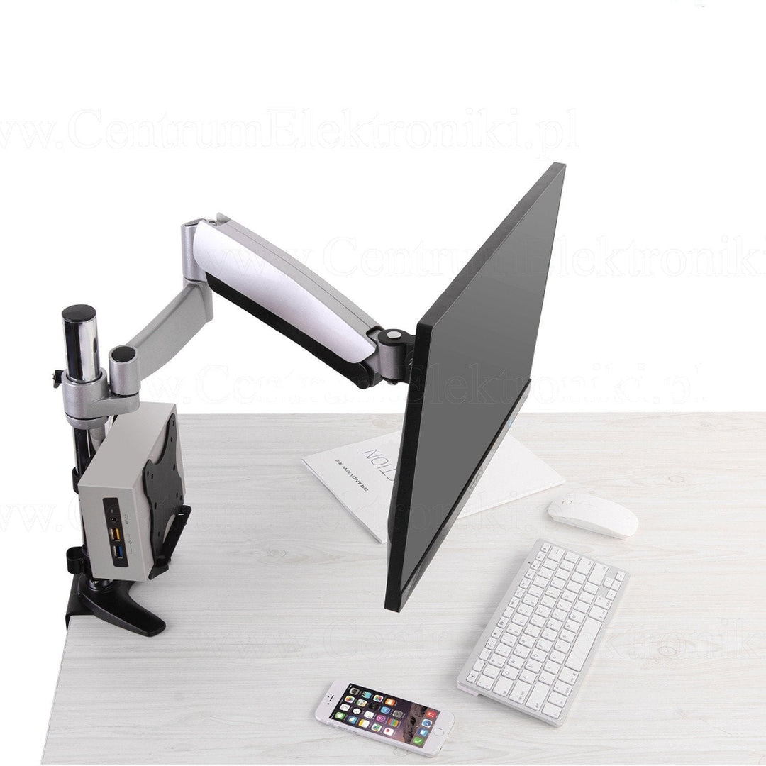 Universalholder til mini-computere Maclean MC-720 sort til 5 kg NUC MAC mini CPU