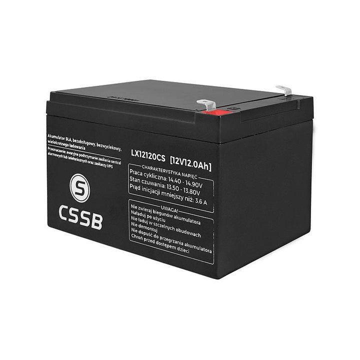 Batteri fremstillet med AGM-gel-teknologi CSSB 12V 12Ah