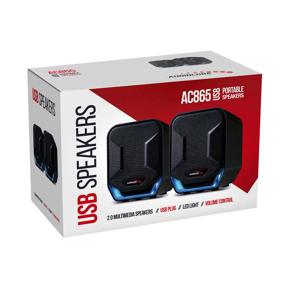 6W USB-computerspeakers Blue&Black Audiocore AC865 B