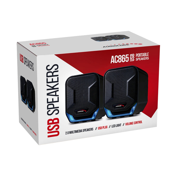 6W USB-computerspeakers Blue&Black Audiocore AC865 B