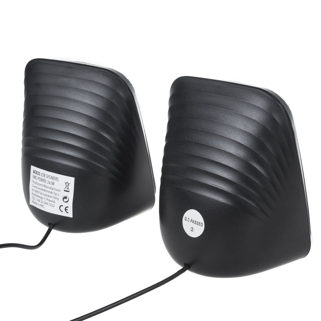 Computerhøjttalere 6W USB minijack Black Audiocore AC835 LED