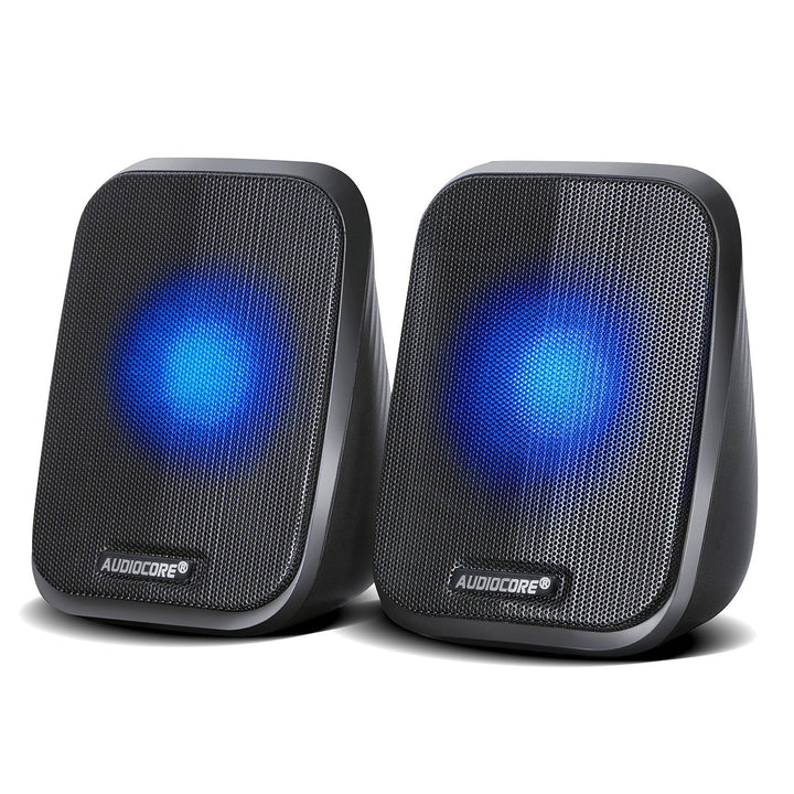 Computerhøjttalere 6W USB minijack Black Audiocore AC835 LED