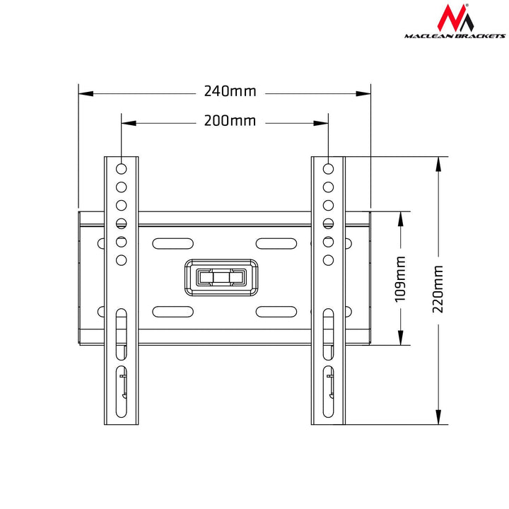 Maclean tv-holder, max vesa 200x200, 13-50", op til 35 kg, sort, MC-777
