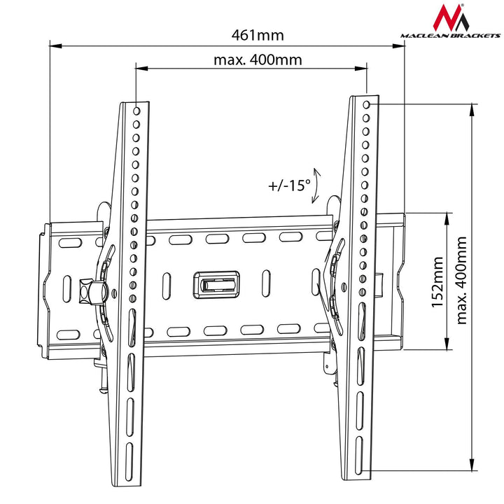 TV-holder til 26-65" 45 kg maks. VESA 400x400 sort