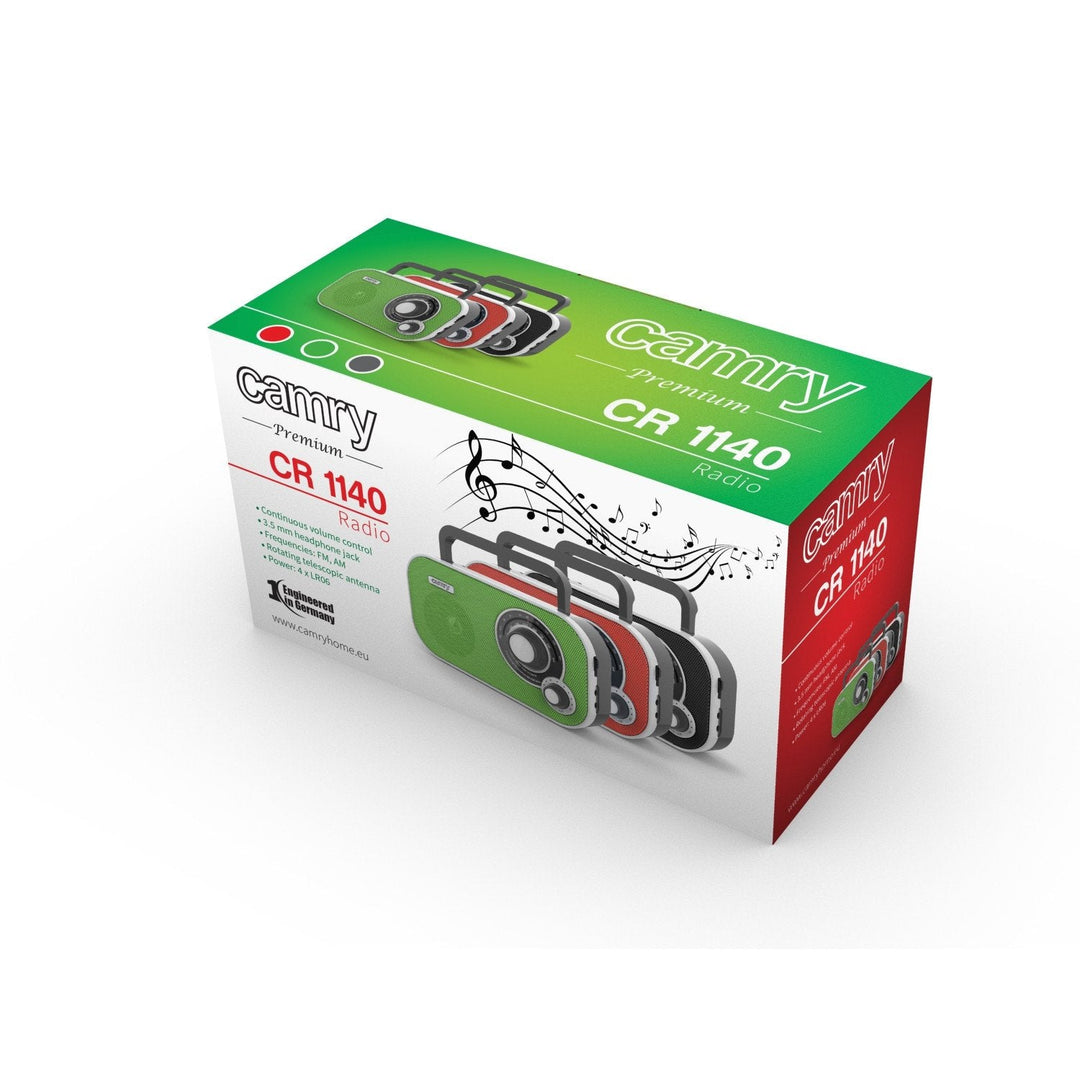 CR1140 Camry bærbart køkkenradio AM/FM, sort