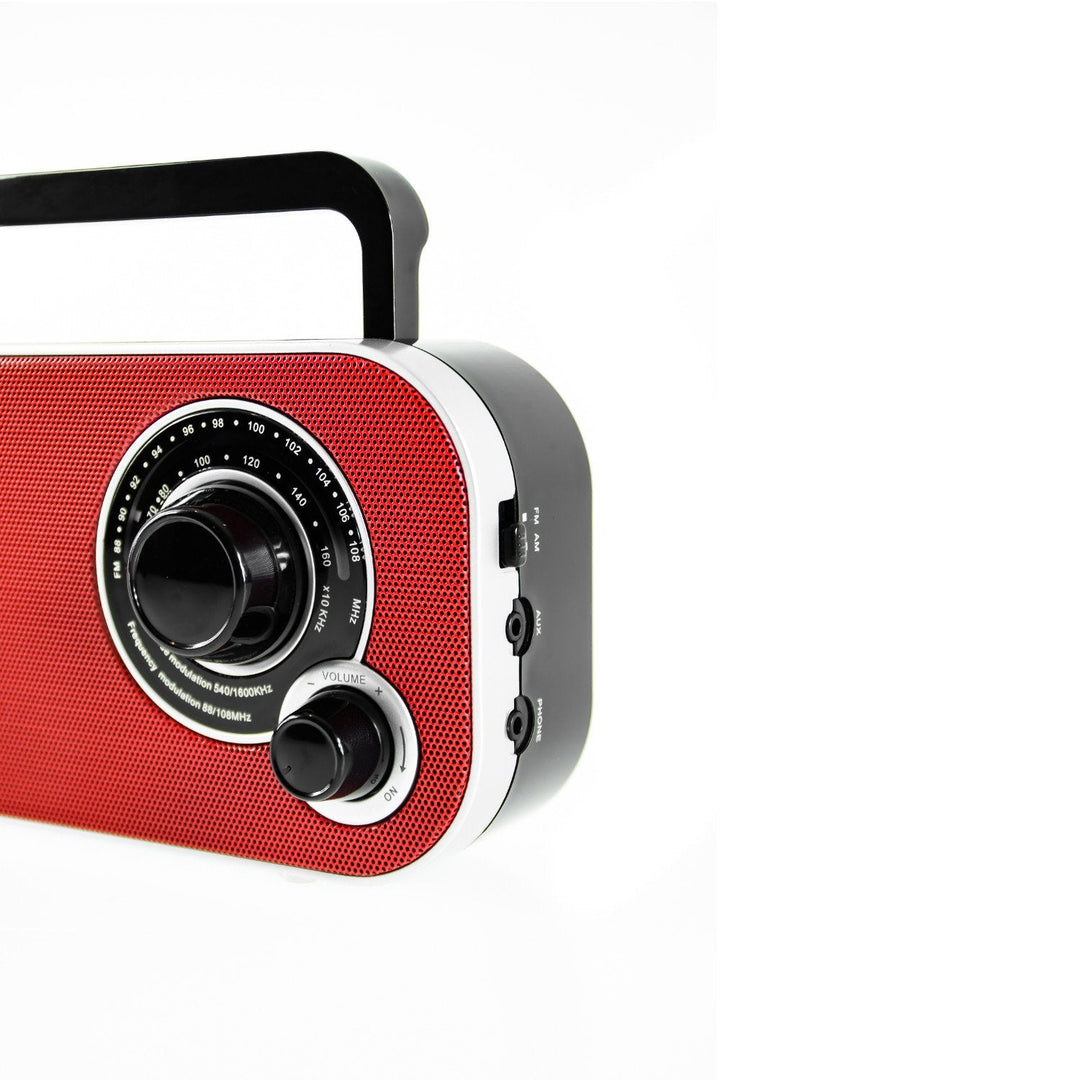 Lille bærbar retro AM/FM-radio CR1140 Camry rød