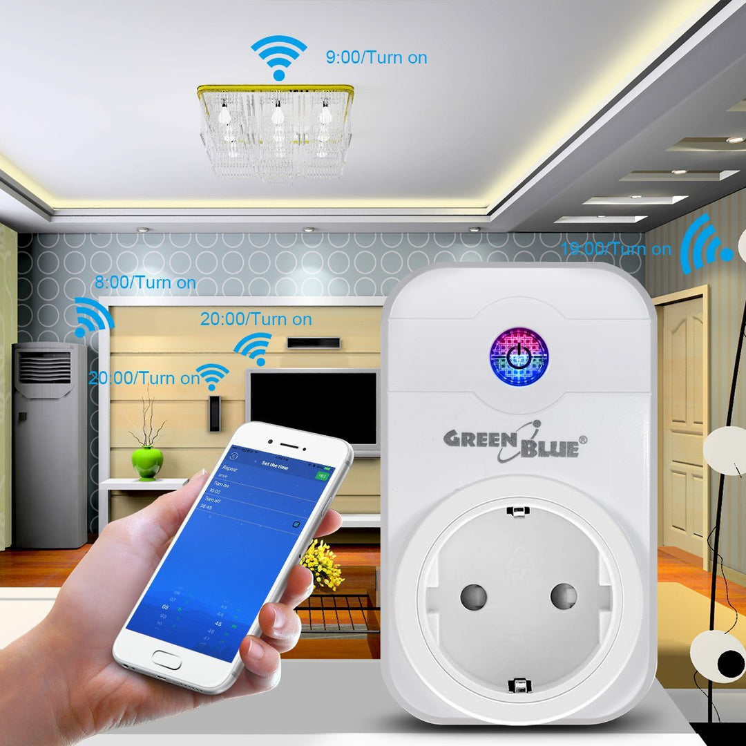 Intelligent WiFi-stik GreenBlue GB155G Kan betjenes via iOS- eller Android-app