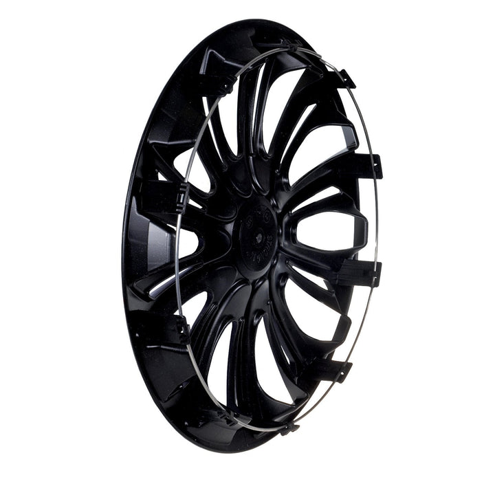 Universal hjulkapsler 16" NRM STRONG Duocolor sort-sølv 4 stk.