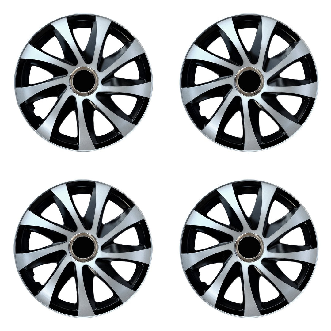 Universal hjulkapsler 16" NRM DRIFT Extra silver/black 4 stk.