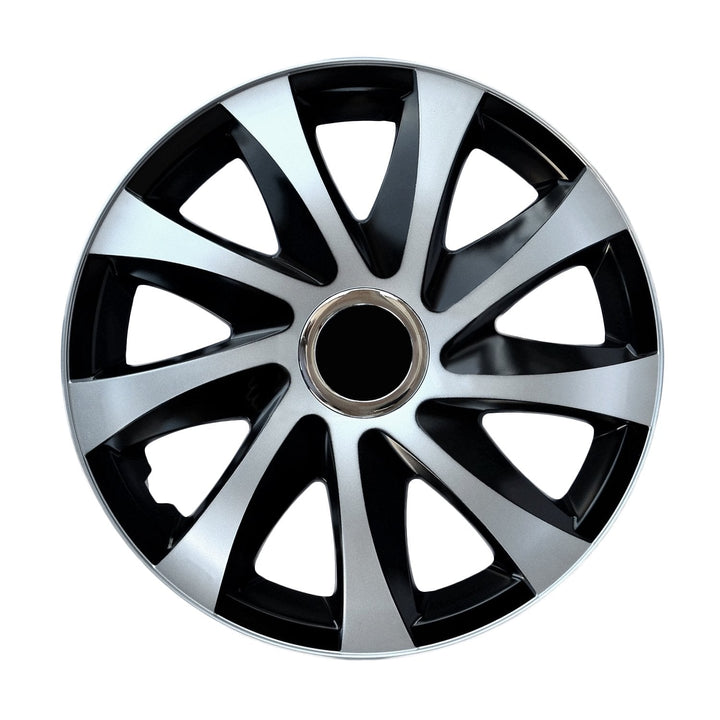 Universal hjulkapsler 16" NRM DRIFT Extra silver/black 4 stk.