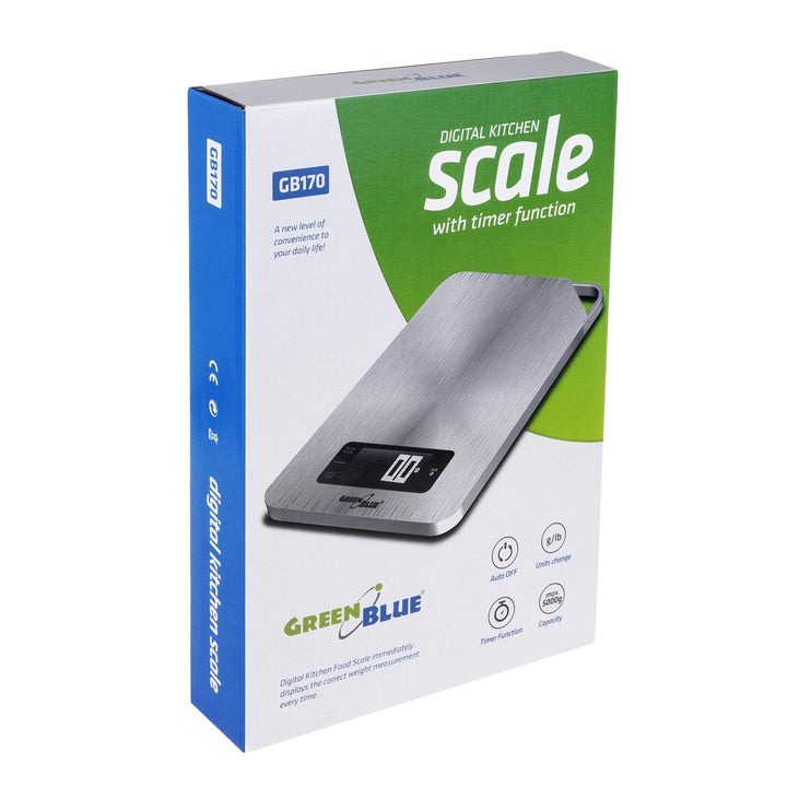 Digital køkkenvægt med timer GreenGBlue GB170 min. 1 g maks. 5000 g