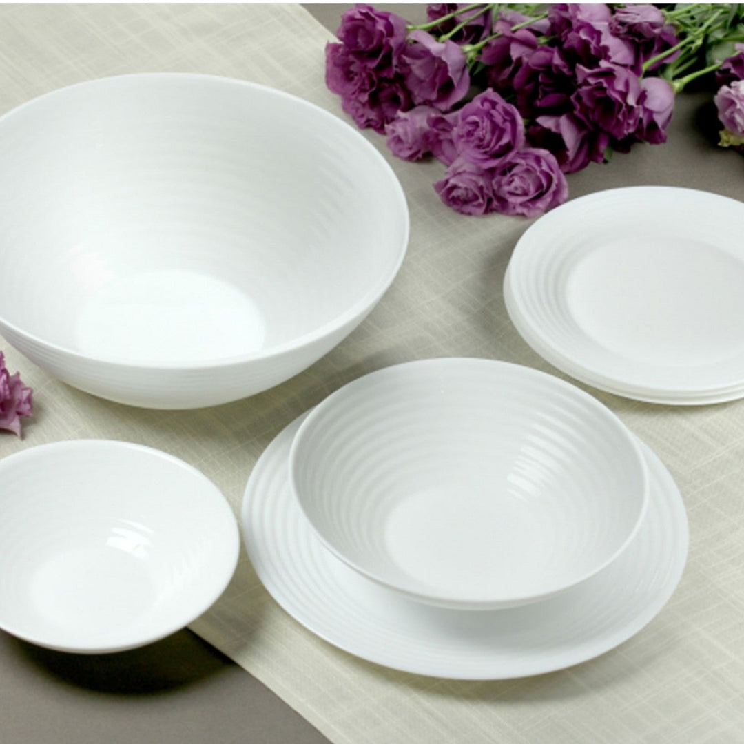 Salatskål/dyb tallerken, rund, 20 cm, Luminarc Harena, hvid