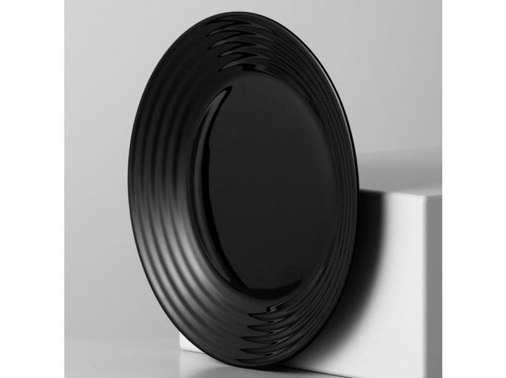 Dyb rund tallerken 24 cm Luminarc Harena sort