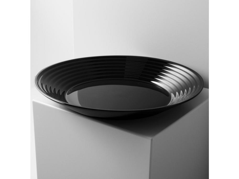 Dyb rund tallerken 24 cm Luminarc Harena sort