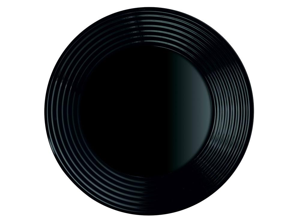 Dyb rund tallerken 24 cm Luminarc Harena sort