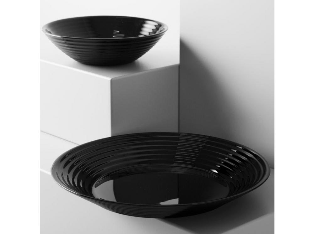 Rund middagstallerken 25 cm Luminarc Harena sort