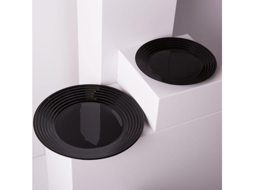 Rund dessertplade 19 cm Luminarc Harena sort