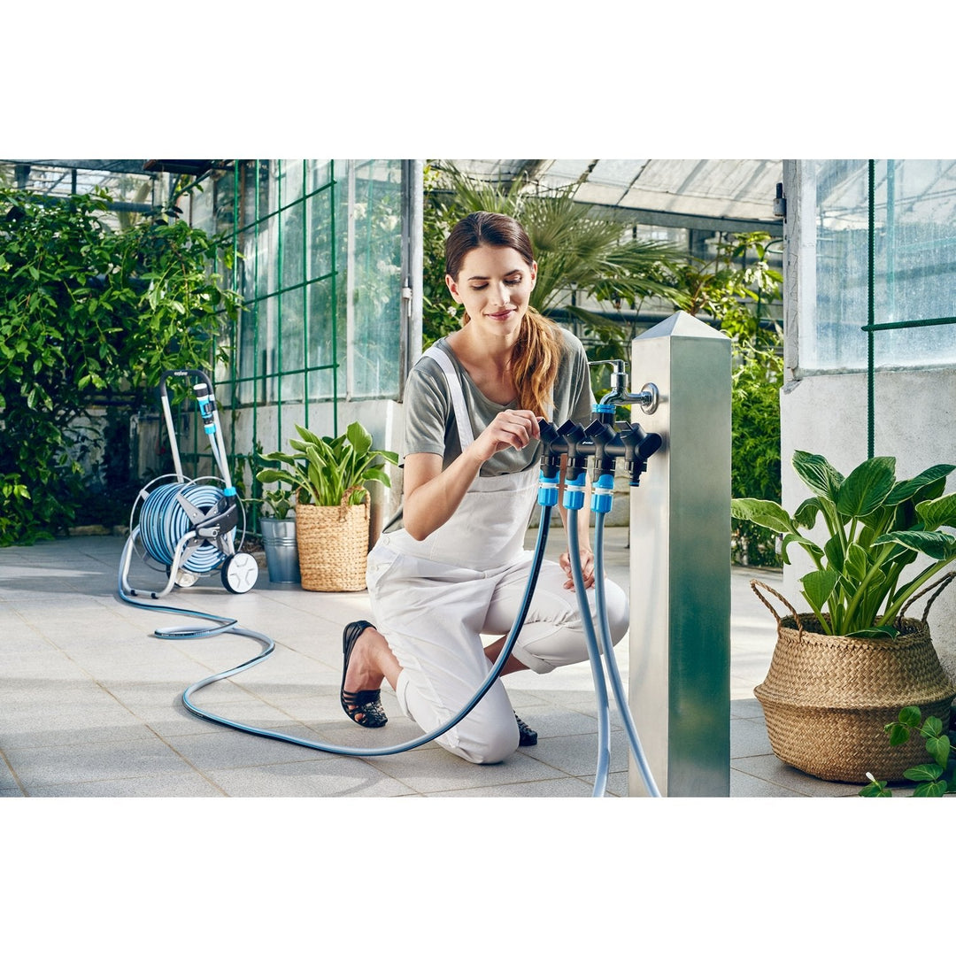 Cellfast Ergo firdobbelt fordeler - gør det muligt at tilslutte fire enheder til én vandhane samtidigt