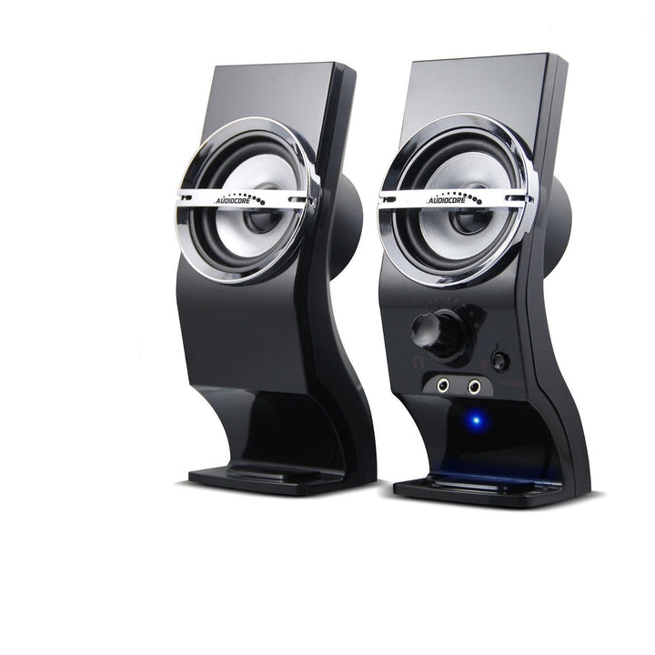 Audiocore 6W computerhøjttalere, USB, sort, AC805