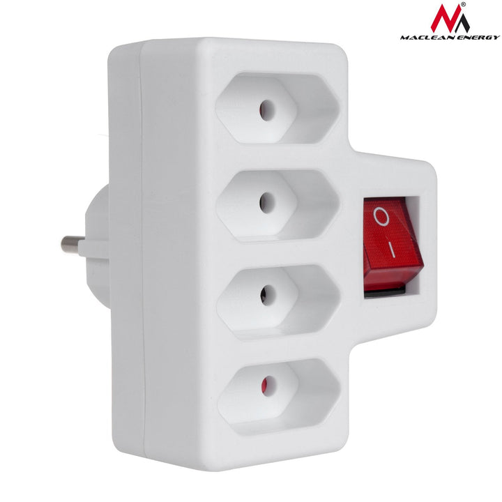 Firedobbelte stikkontakt med afbryder Maclean Energy MCE217 4x2,5A universalstik