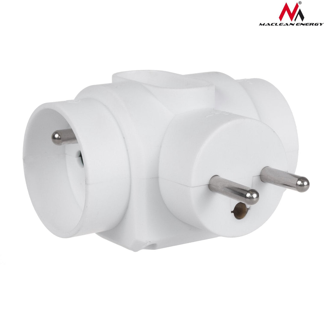 Maclean Energy MCE213 tredobbelt stikkontakt, type mix, 2x16A med jordforbindelse, 1x6A